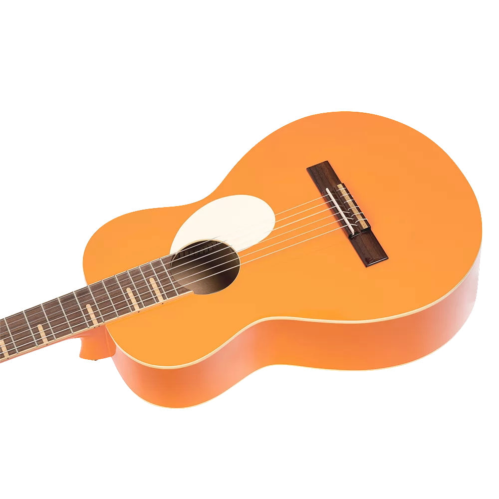 Ortega Nylon String Guitar Gaucho Parlor Orange w/Bag