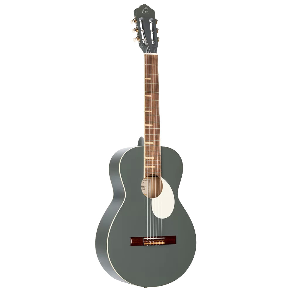 Ortega Nylon String Guitar Gaucho Parlor Platinum Grey w/Bag