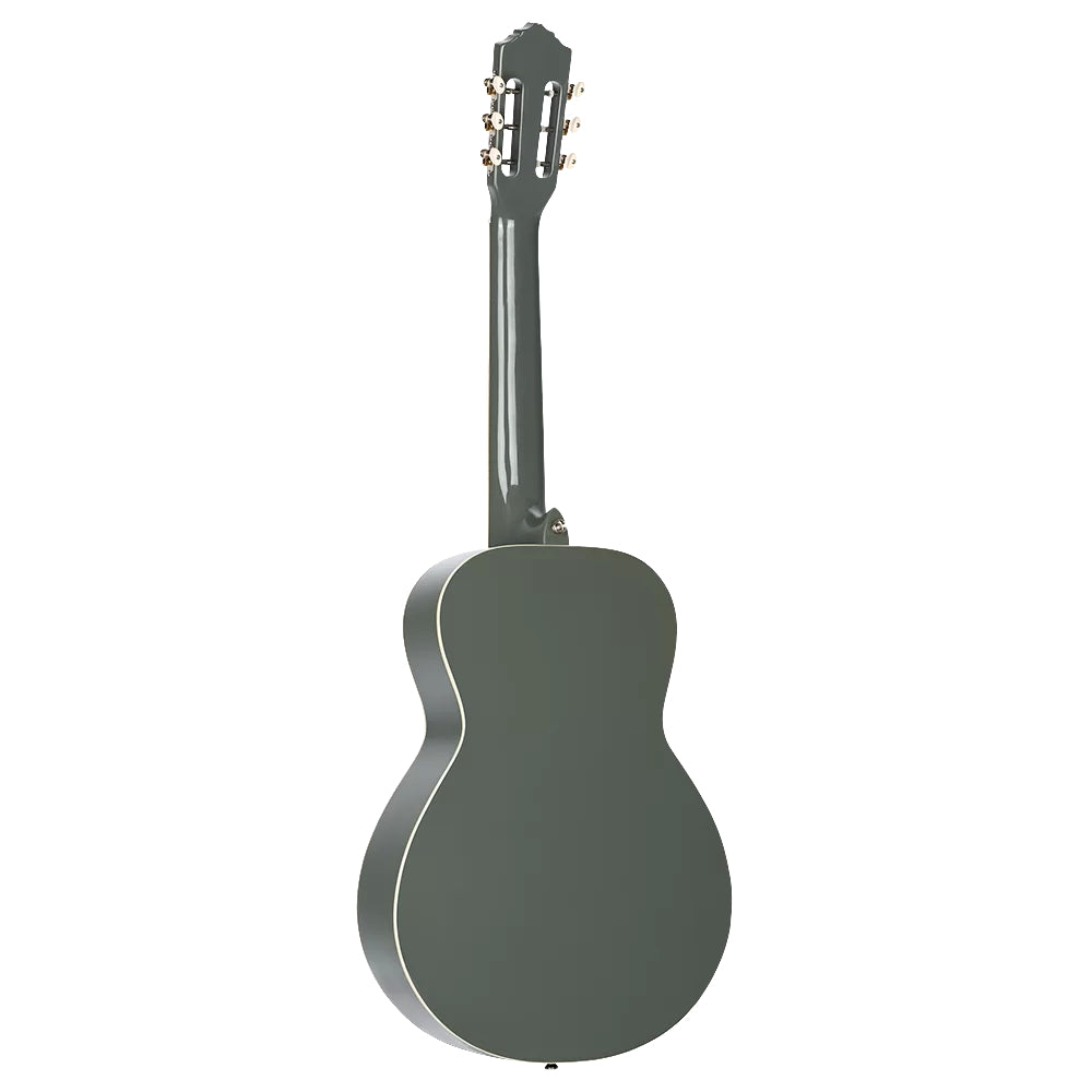 Ortega Nylon String Guitar Gaucho Parlor Platinum Grey w/Bag