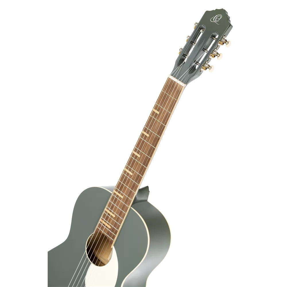 Ortega Nylon String Guitar Gaucho Parlor Platinum Grey w/Bag