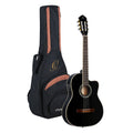Ortega RCE145 Classical Acoustic-Electric Guitar (with Gig Bag) Black