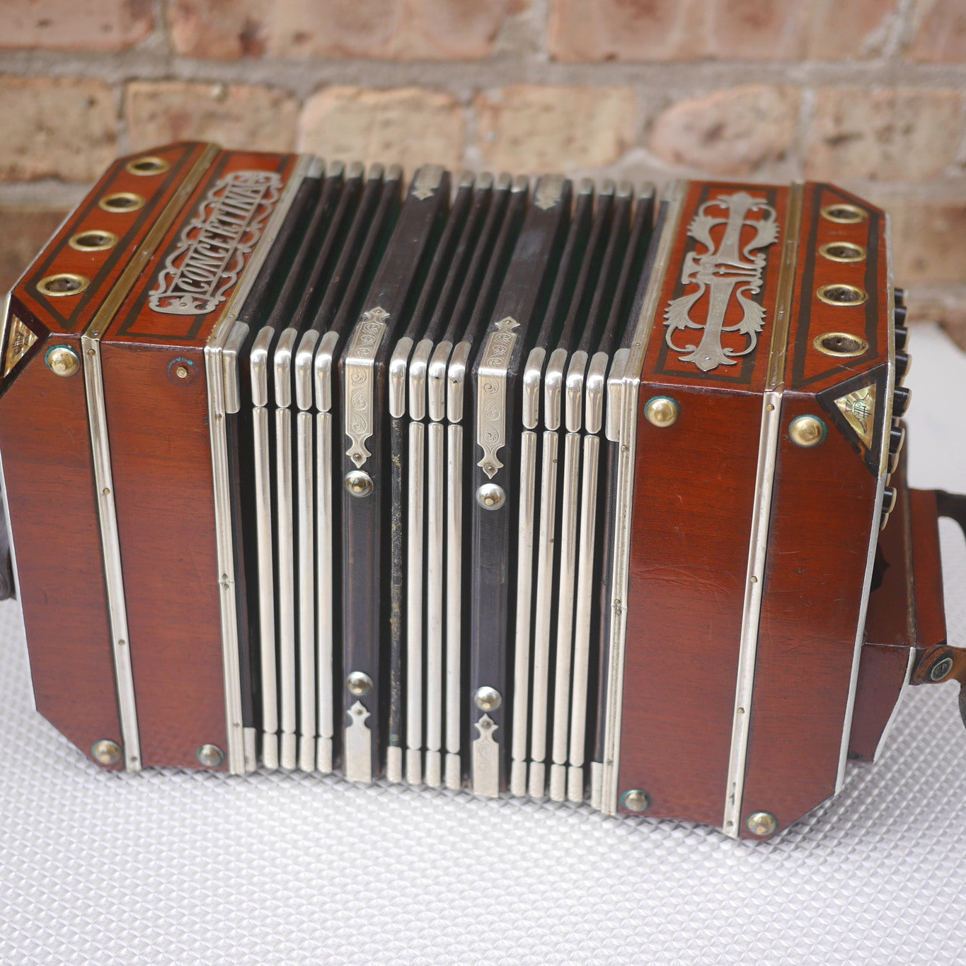 Otto Georgi Chemnitzer Concertina Vintage Antique Chicago 1905 51 Buttons