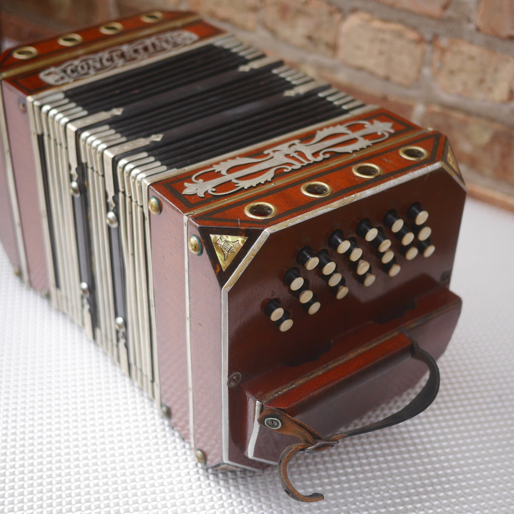 Otto Georgi Chemnitzer Concertina Vintage Antique Chicago 1905 51 Buttons