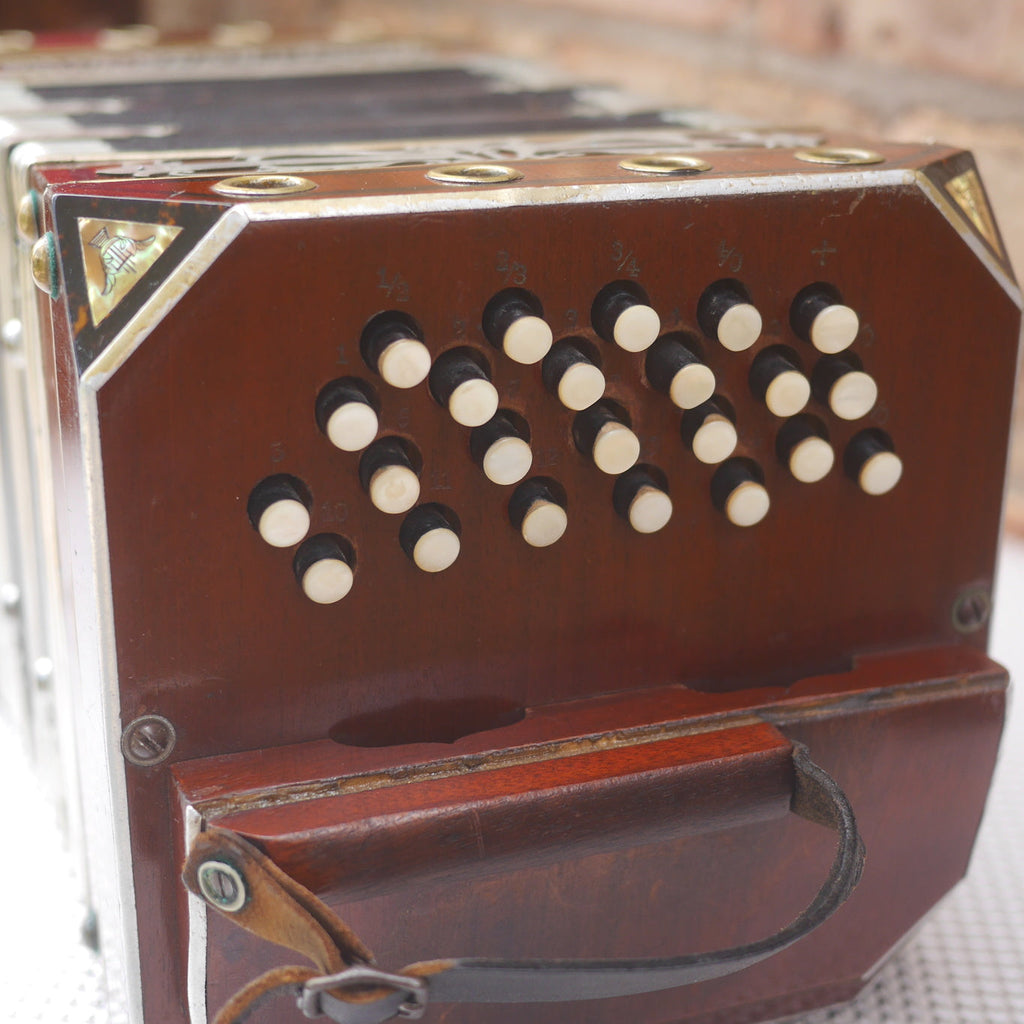 Otto Georgi Chemnitzer Concertina Vintage Antique Chicago 1905 51 Buttons