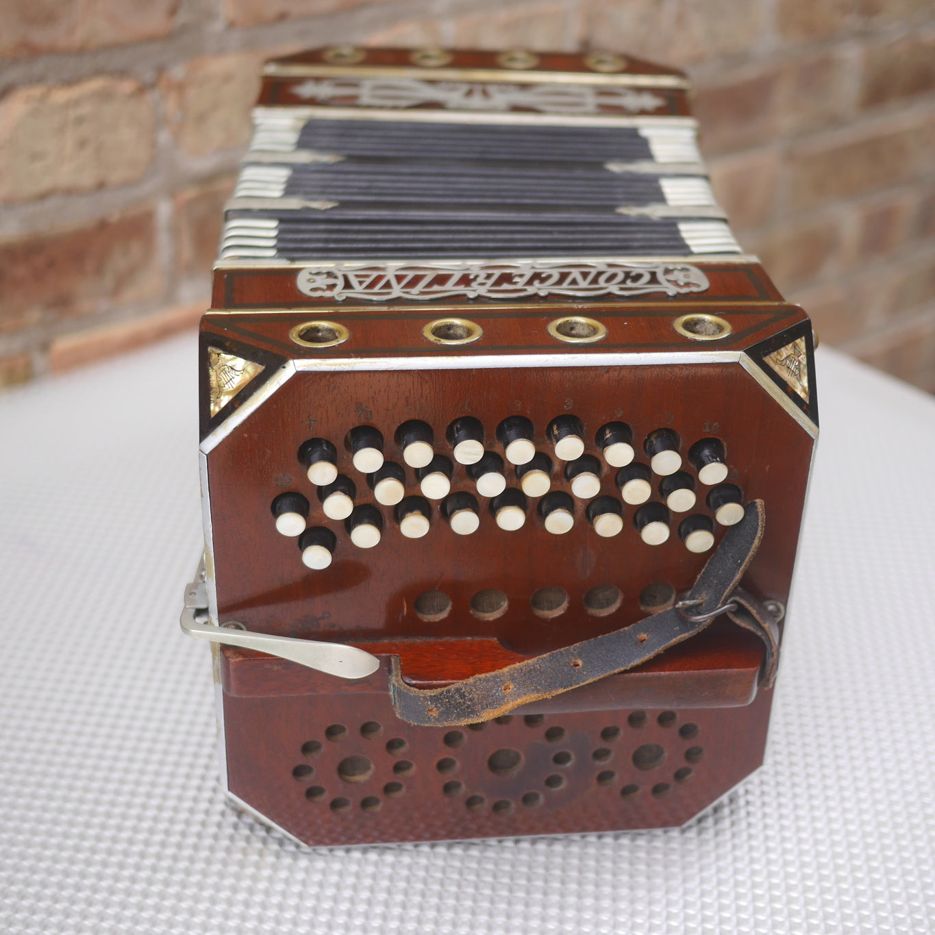 Otto Georgi Chemnitzer Concertina Vintage Antique Chicago 1905 51 Buttons
