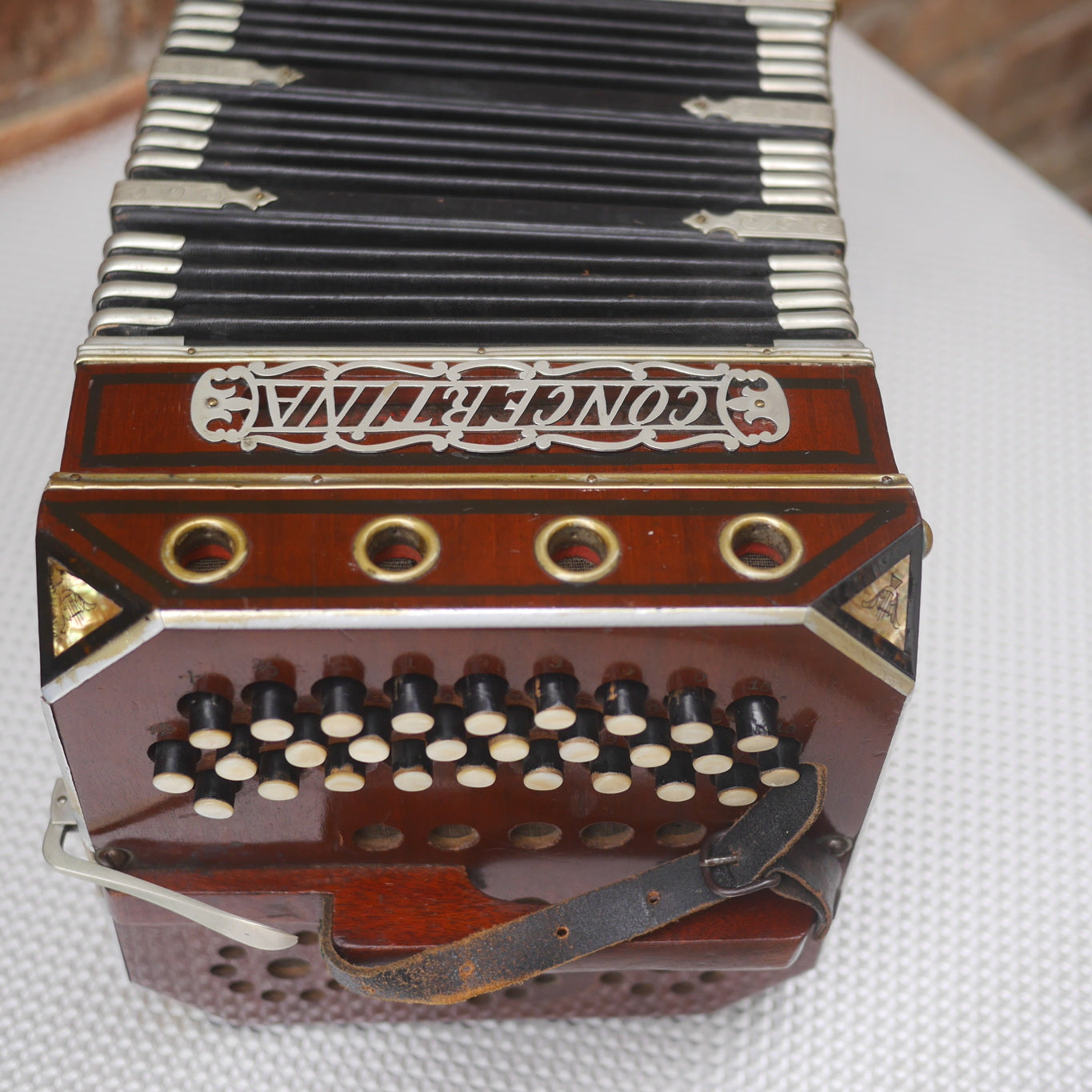 Otto Georgi Chemnitzer Concertina Vintage Antique Chicago 1905 51 Buttons