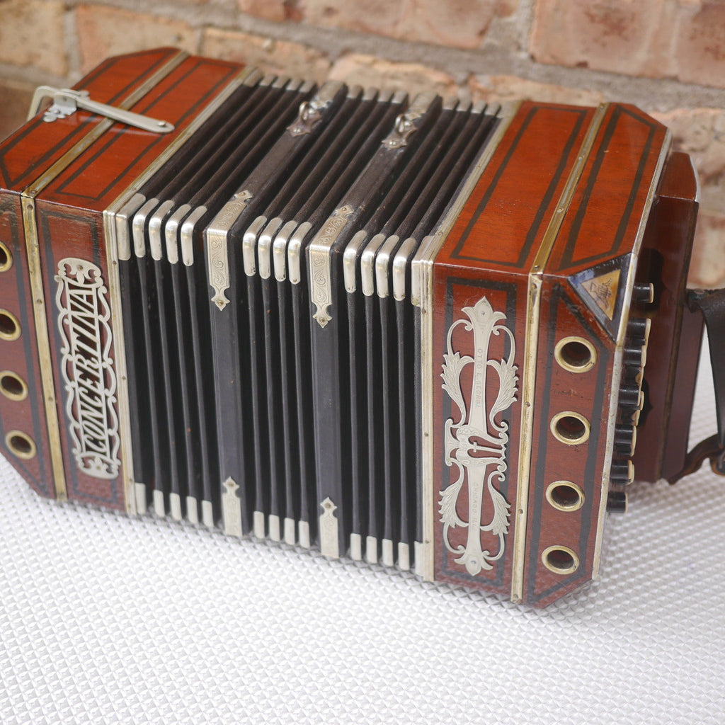 Otto Georgi Chemnitzer Concertina Vintage Antique Chicago 1905 51 Buttons