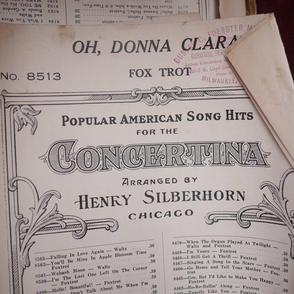 Otto Georgi Chemnitzer Concertina Vintage Antique Chicago 1905 51 Buttons