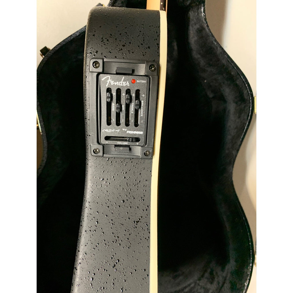 Pink Fender Telecoustic Paisley Acoustic Electric Guitar With Case 2003