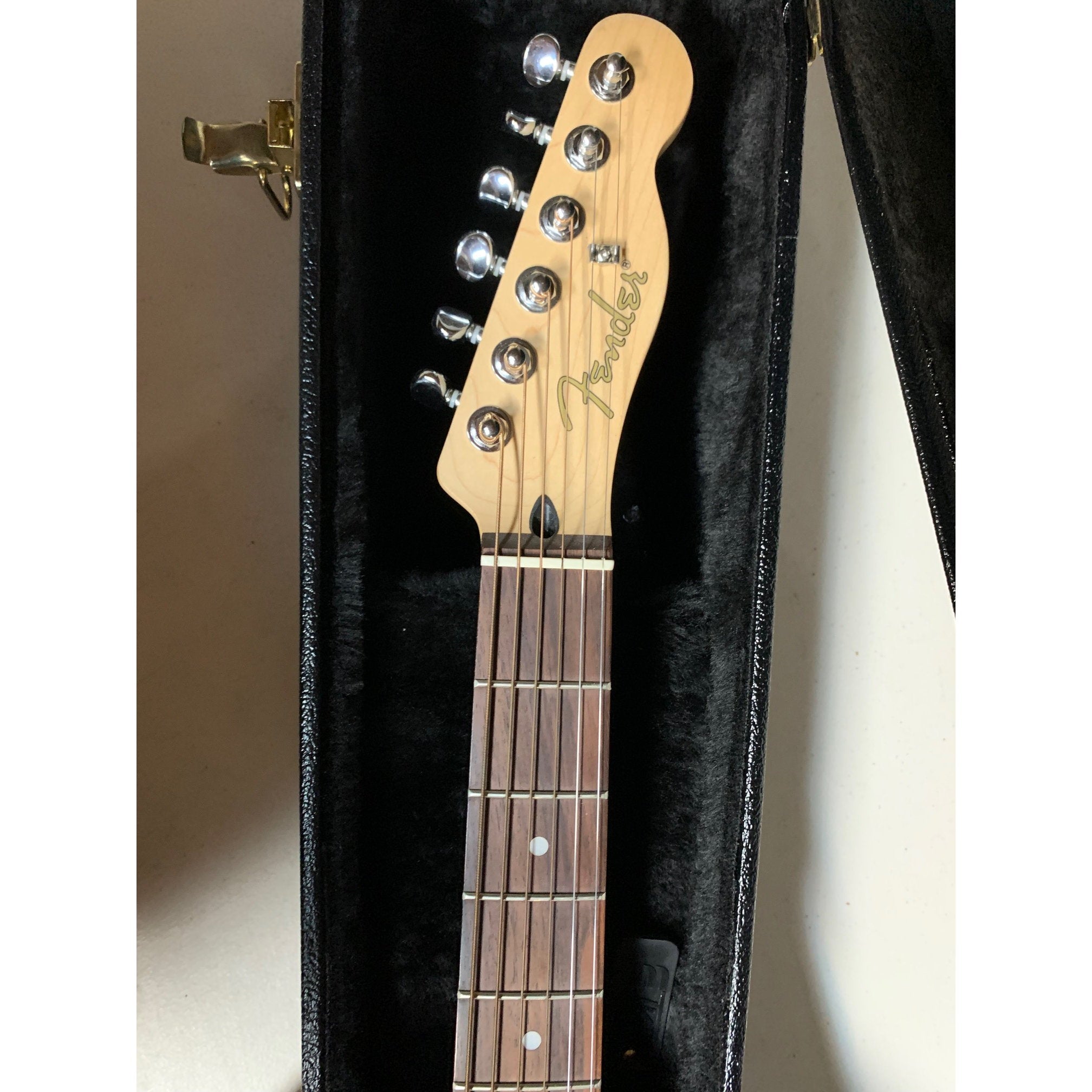 Pink Fender Telecoustic Paisley Acoustic Electric Guitar With Case 2003