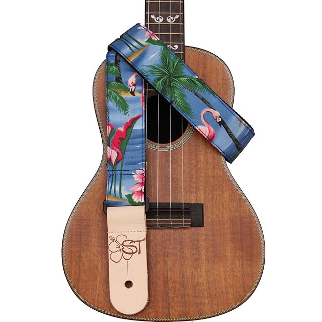 Sherrin's Threads  1.5" Uke Strap Flamingo