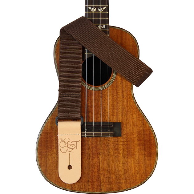 Sherrin's Threads 1 1/2" Poly Uke Strap Brown