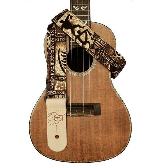 Sherrin's Threads 1.5" Uke Strap Brown Tapa