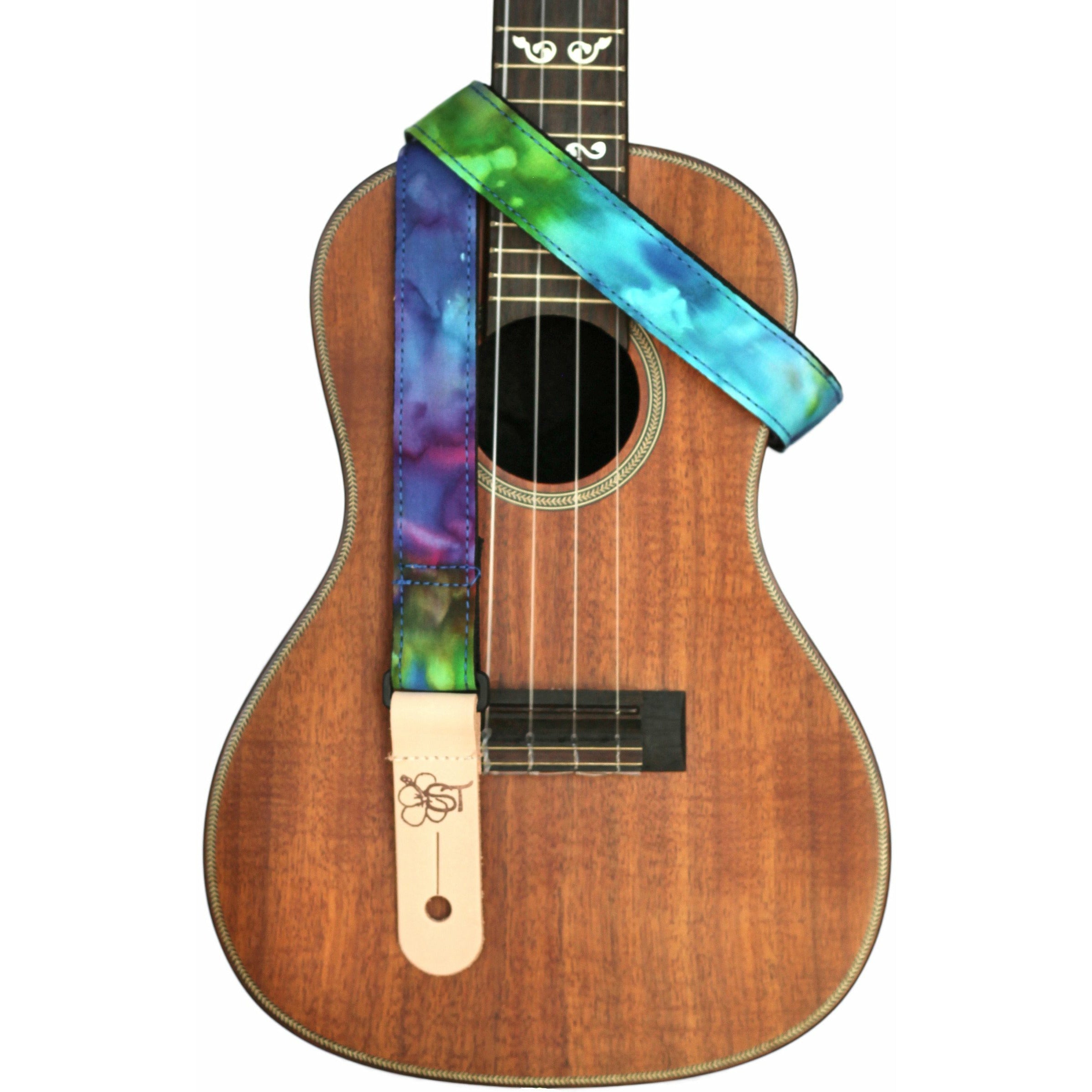 Sherrin's Threads Blue Tie Dye 1" Uke Strap