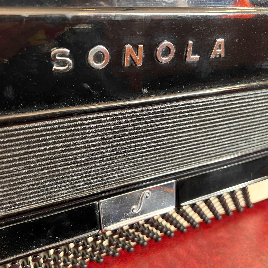 Sonola 120 Bass Piano Accordion AA7 LMMH w/case Italy 1950s Black (used)
