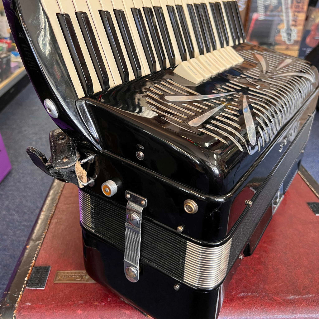 Sonola 120 Bass Piano Accordion AA7 LMMH w/case Italy 1950s Black (used)