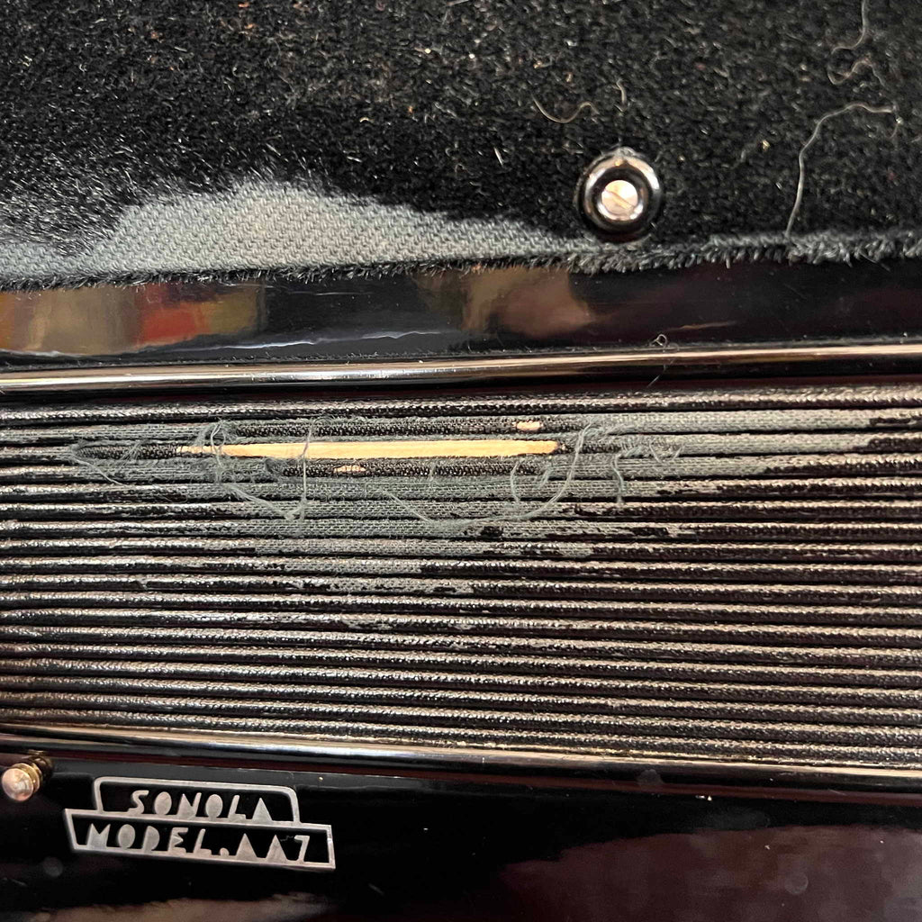 Sonola 120 Bass Piano Accordion AA7 LMMH w/case Italy 1950s Black (used)