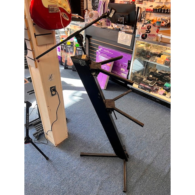 Ultimate Support Apex 2 Tier Column Keyboard stand with microphone boom