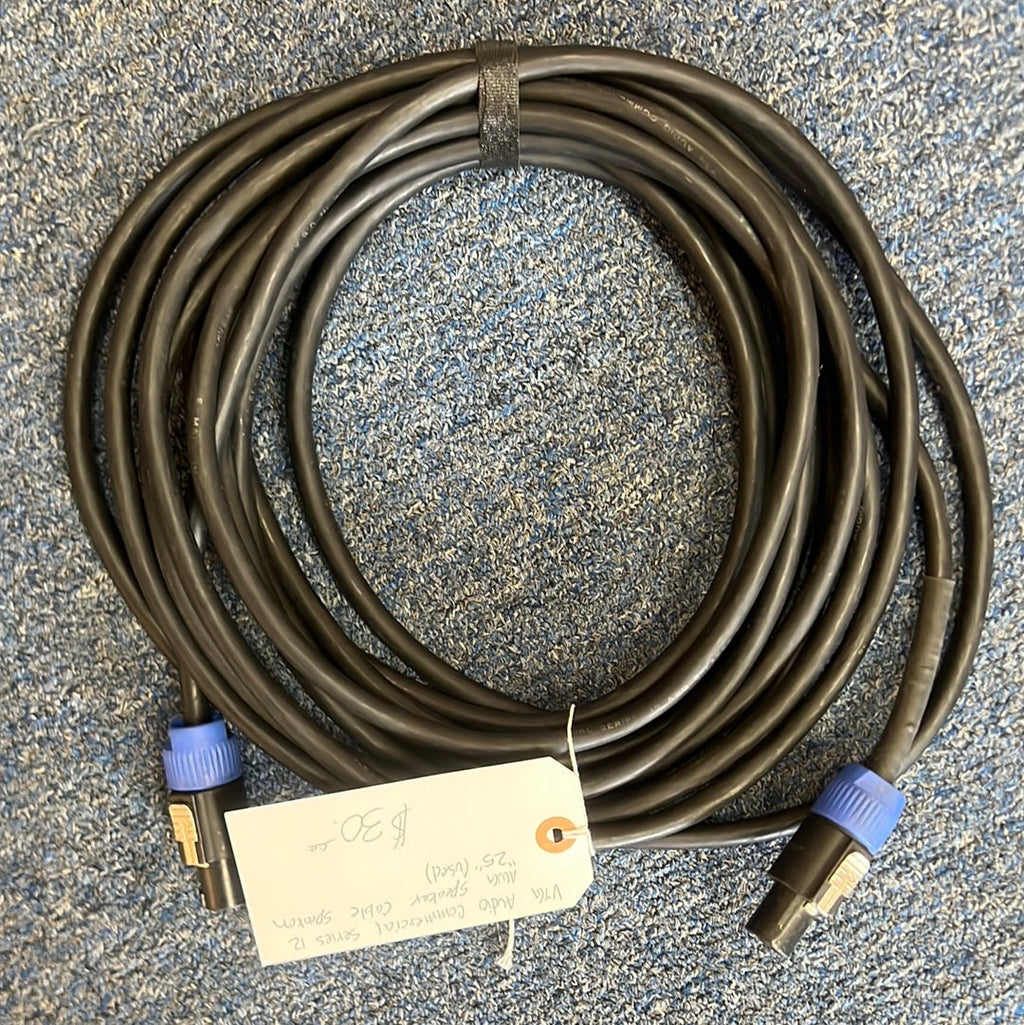 VTG Audio Commercial Series 12 AWG Speaker Cable Speakon USA 25' (used)