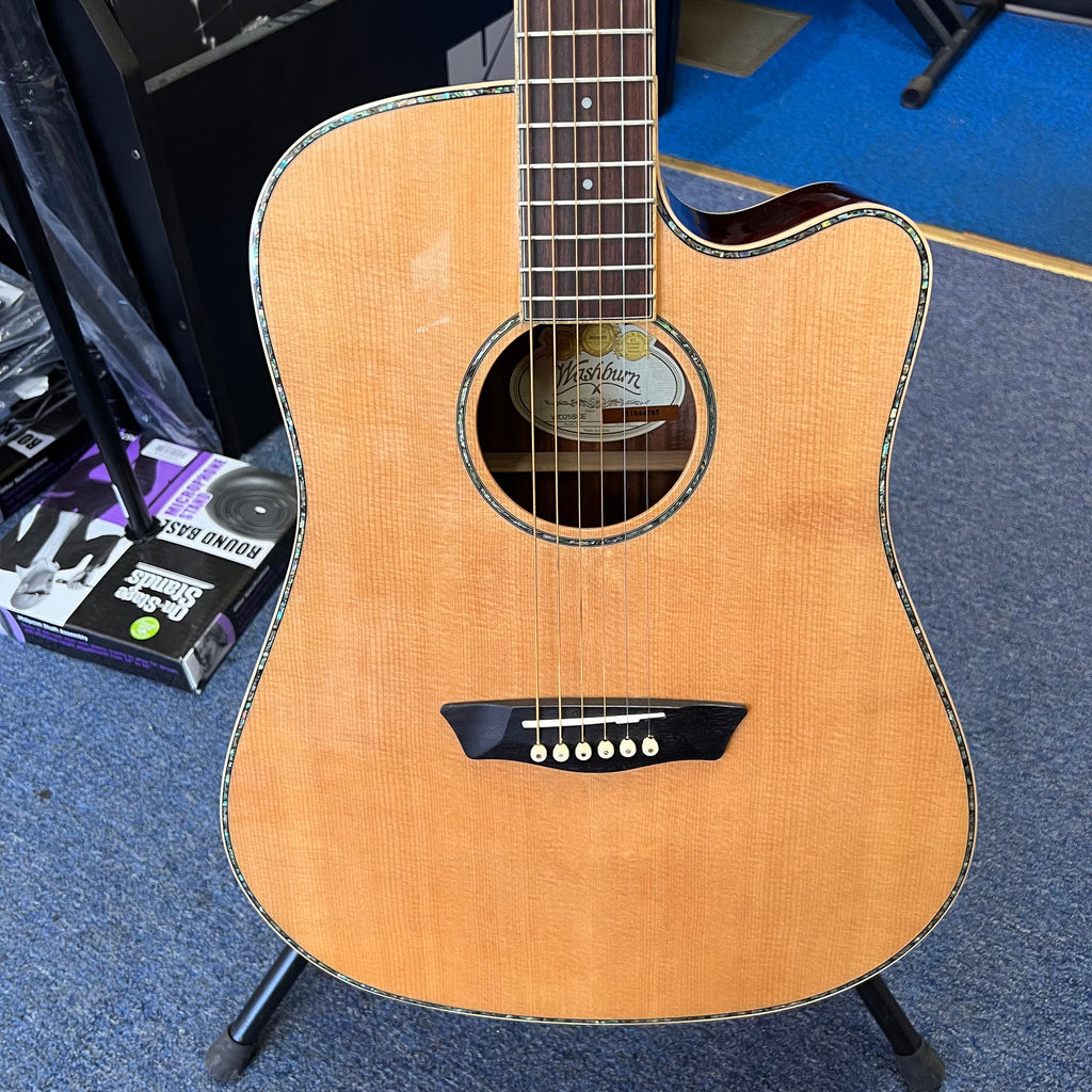Washburn WD25SCE Dreadnought Cutaway - Natural (used)