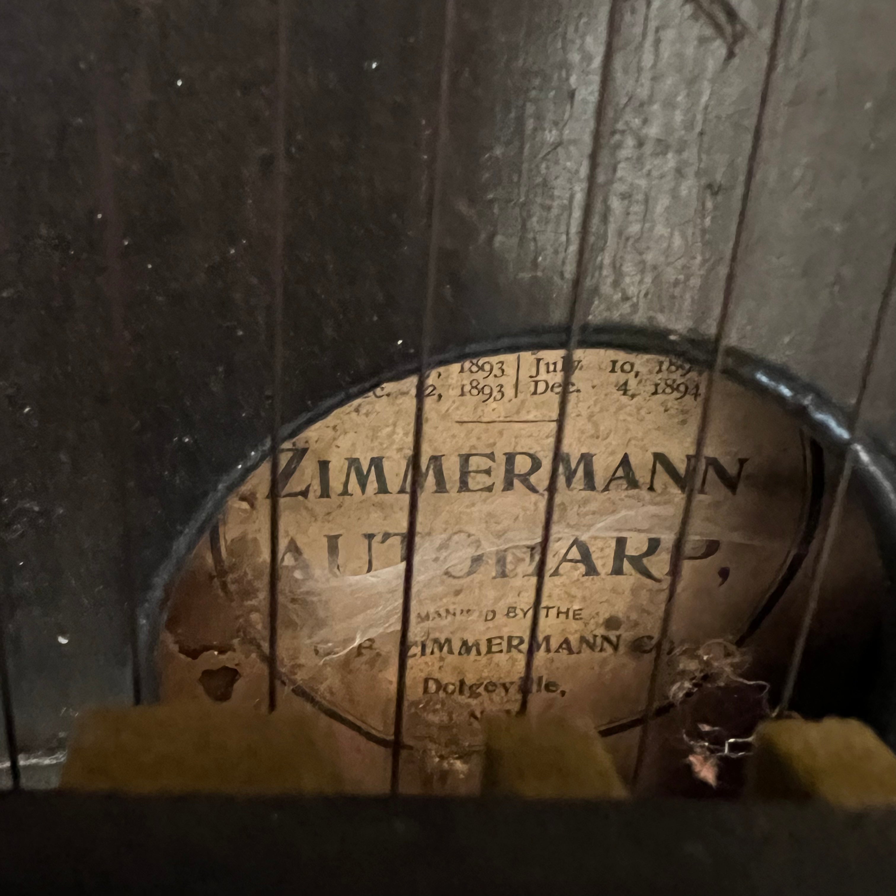 Zimmermann 3 Chord Autoharp Antique