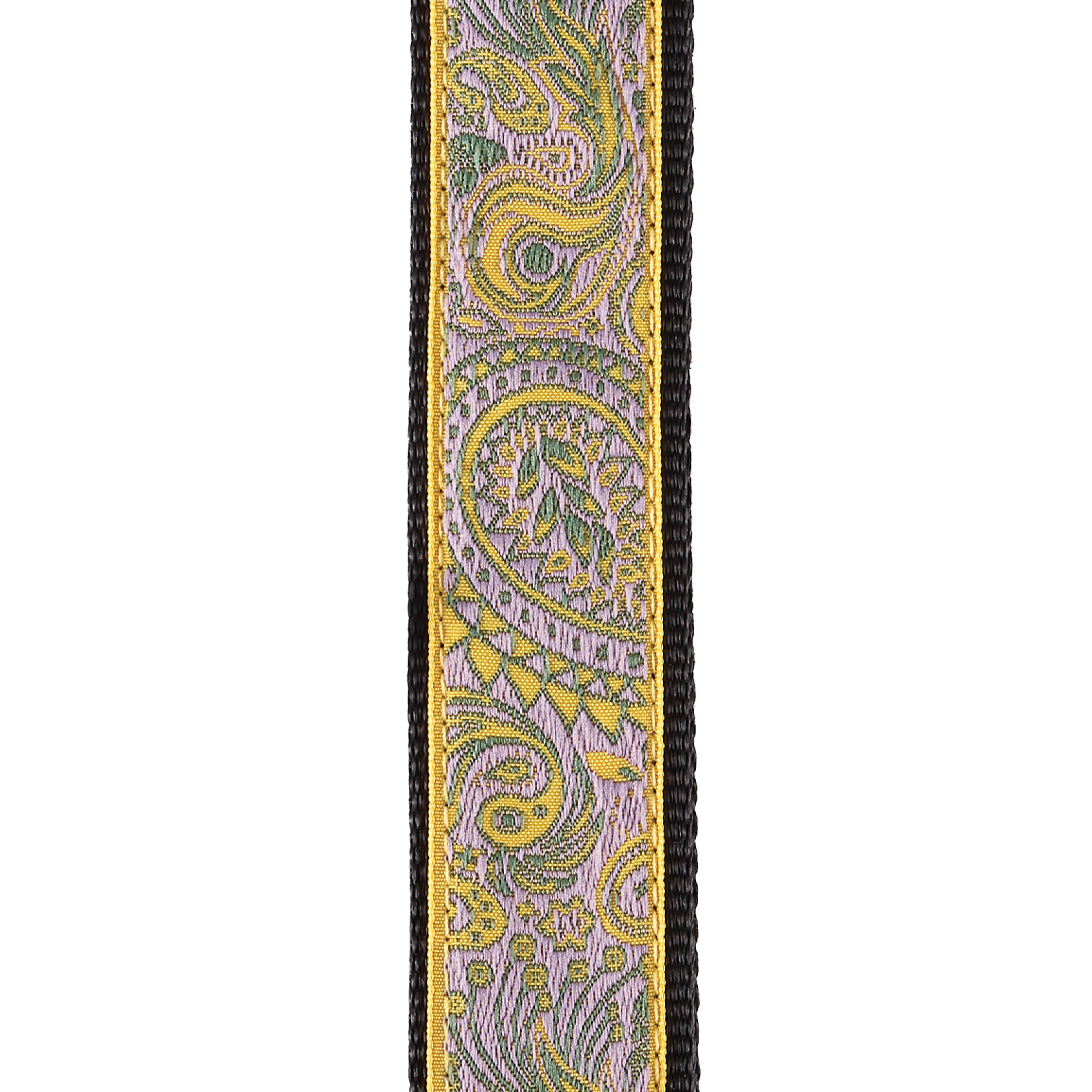 D'Addario Jacquard Ukulele Straps, Paisley Yellow/Purple