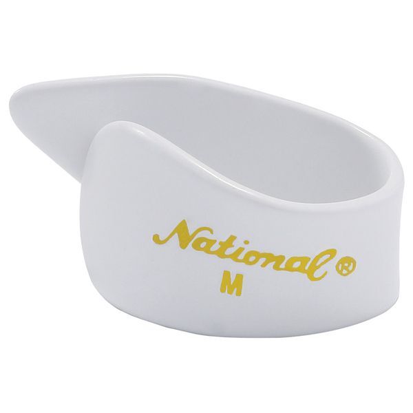 D'Addario National Celluloid Thumb Picks, Medium White - 4-Pack