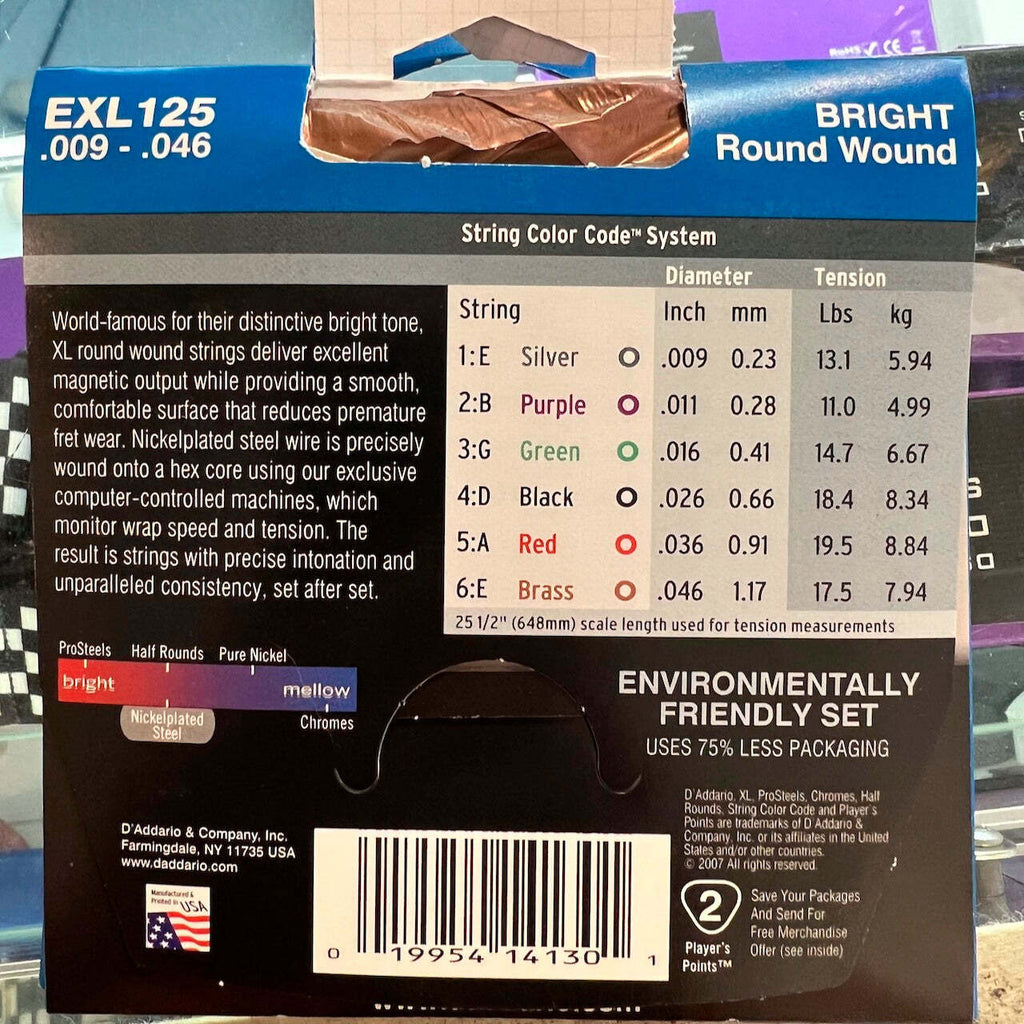 D’Addario EXL125 XL 09-46 Electric Guitar Strings