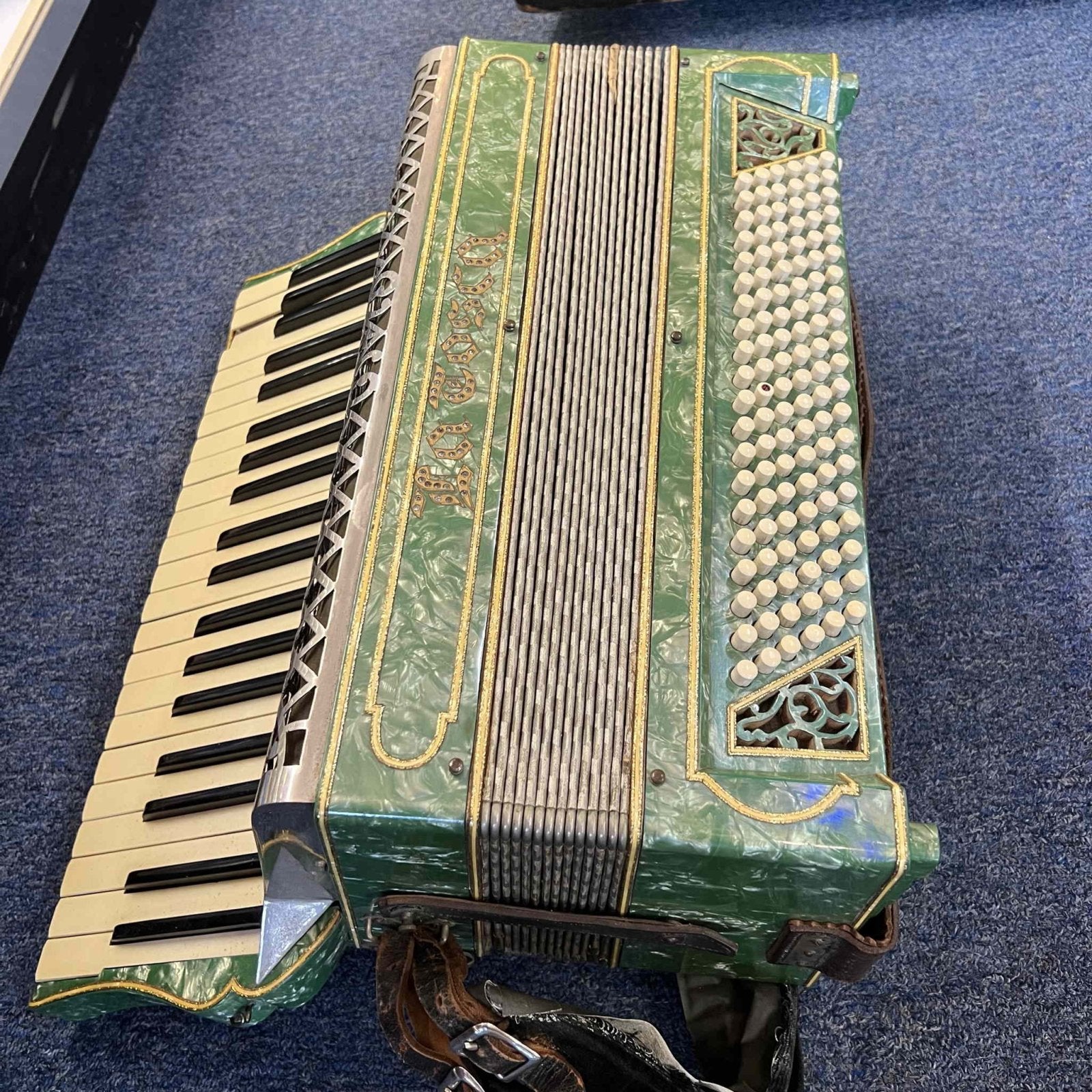 La Tosca Piano Accordion Green, Vintage