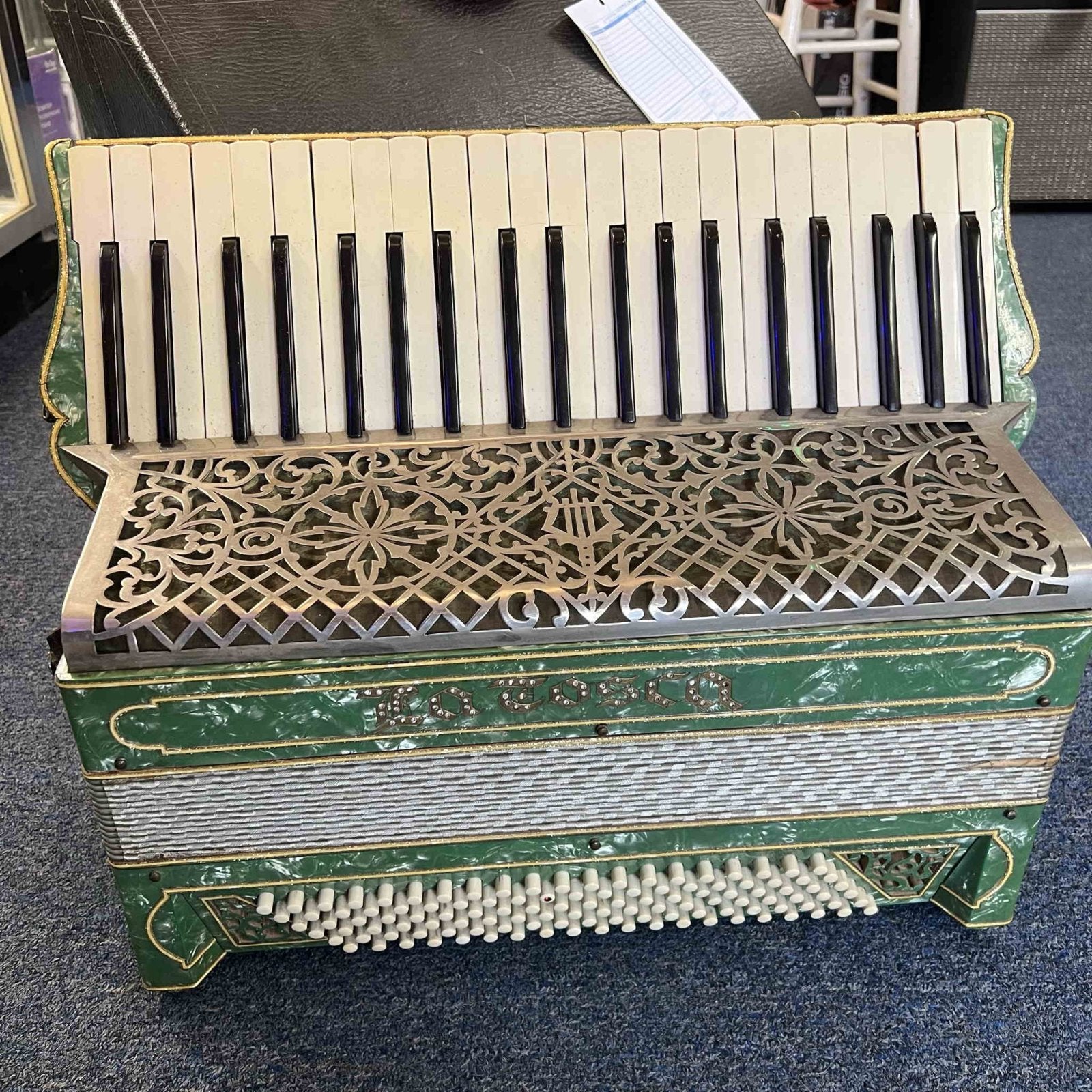 La Tosca Piano Accordion Green, Vintage