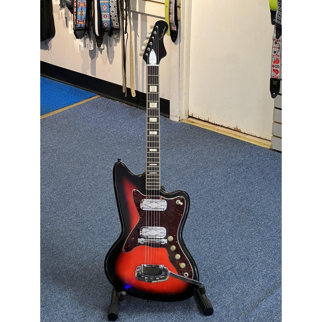 Silvertone 1478 Silhouette Electric Guitar 1960s Sunburst  w/case (used)
