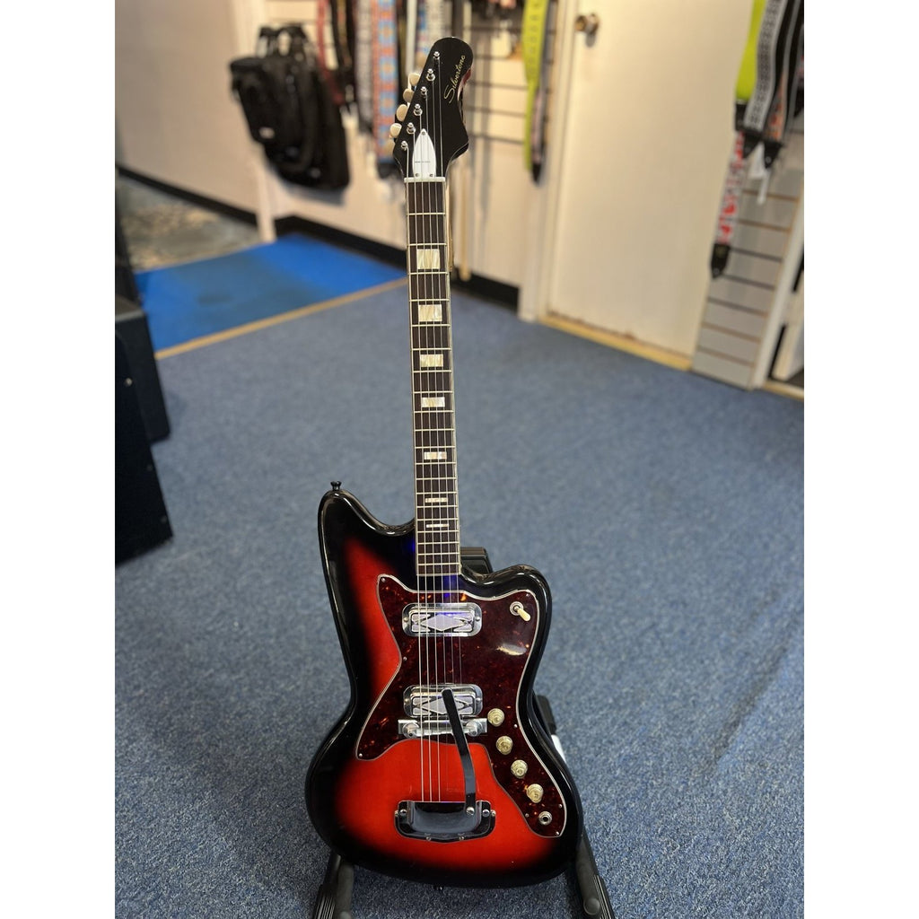 Silvertone 1478 Silhouette Electric Guitar 1960s Sunburst  w/case (used)