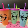 Uncle Jon's Music Kevin Bacon Magic color-changing straw cup w/lid