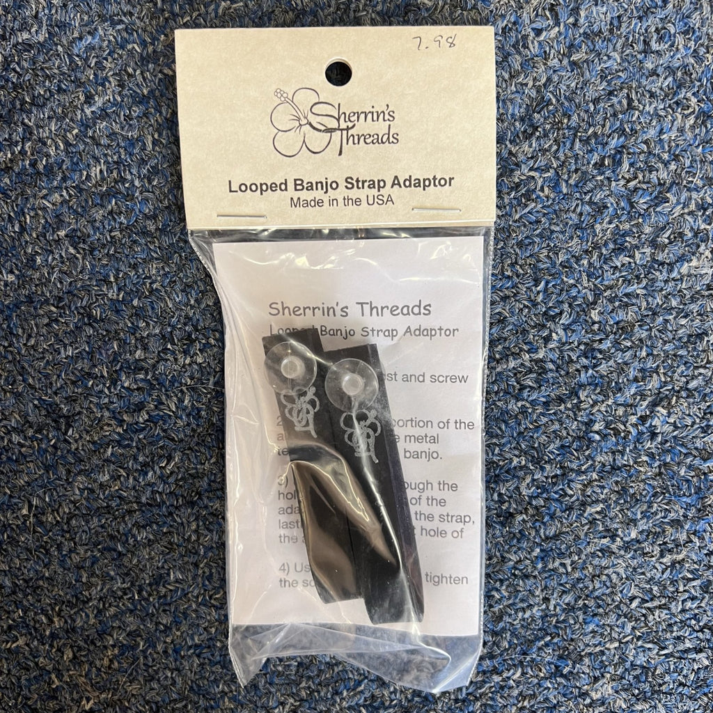 Sherrin's Threads Looped Banjo Strap Adaptor - Black