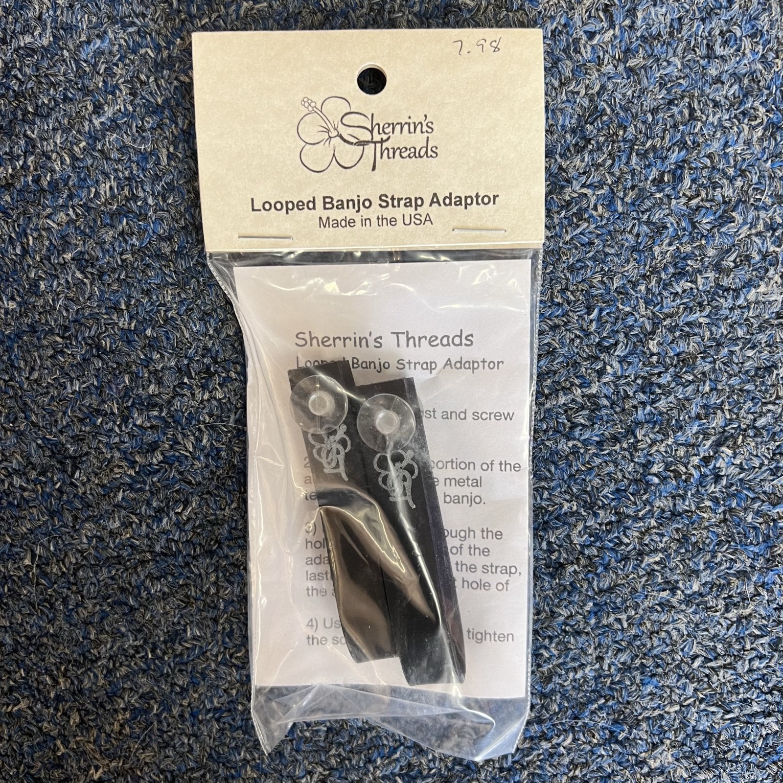 Sherrin's Threads Looped Banjo Strap Adaptor - Black