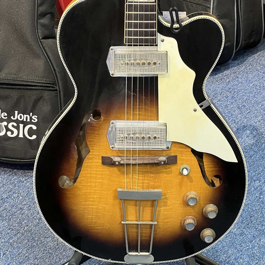 Vintage Unbranded Hollowbody Electric Guitar 1960s