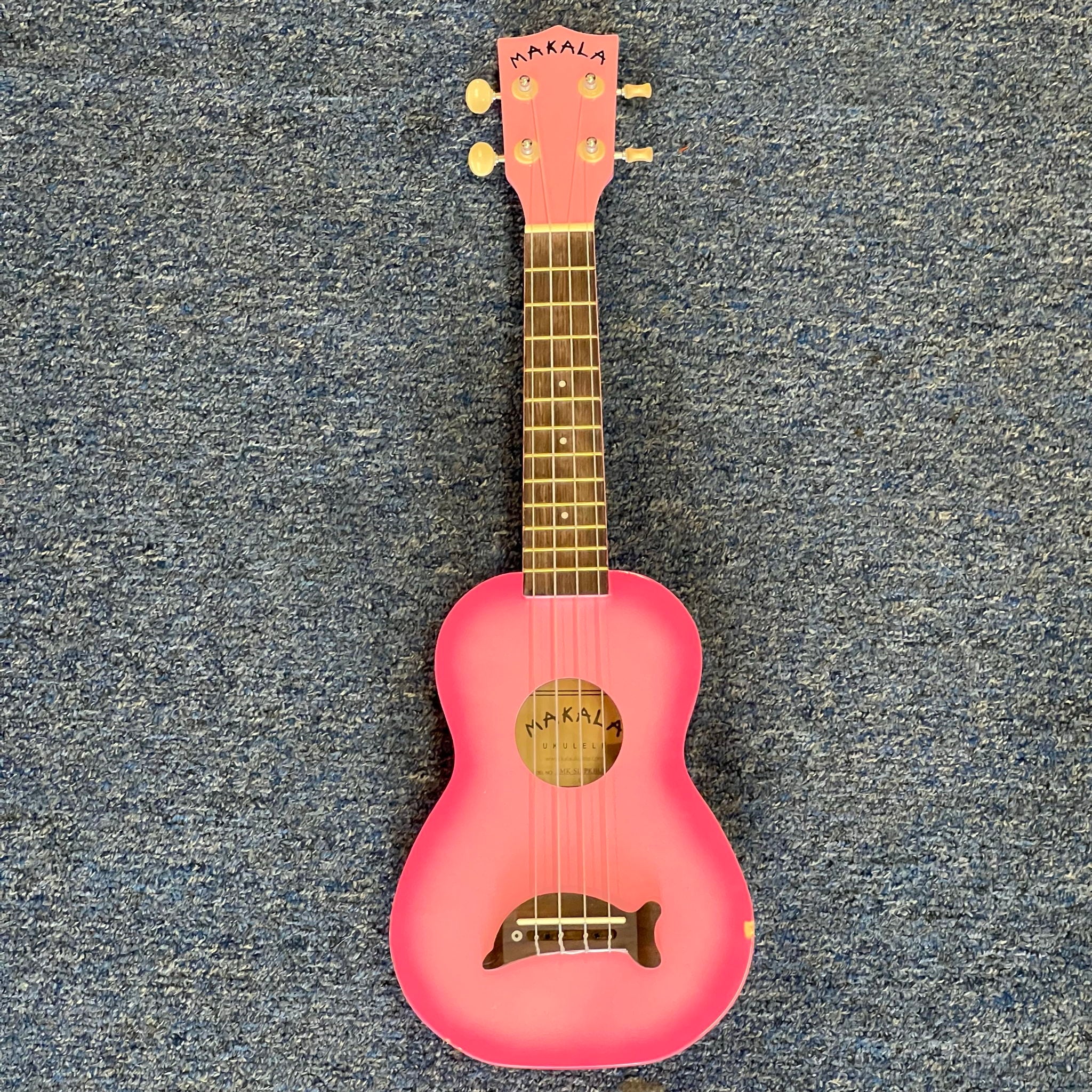 Makala Pink Burst Soprano Dolphin Ukulele (Blem)