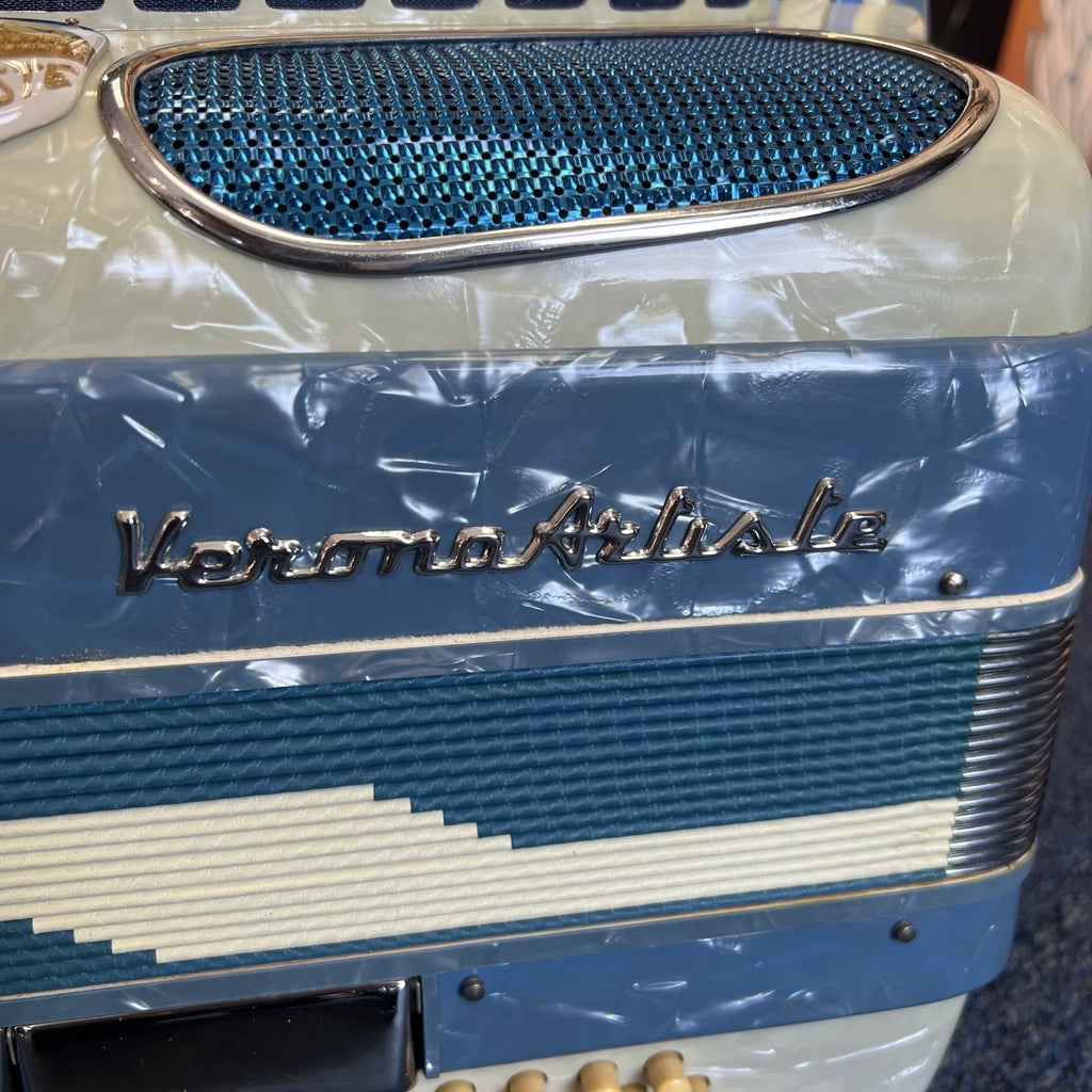 Verona Artiste Piano Accordion 120 Bass Blue Italy 1950s
