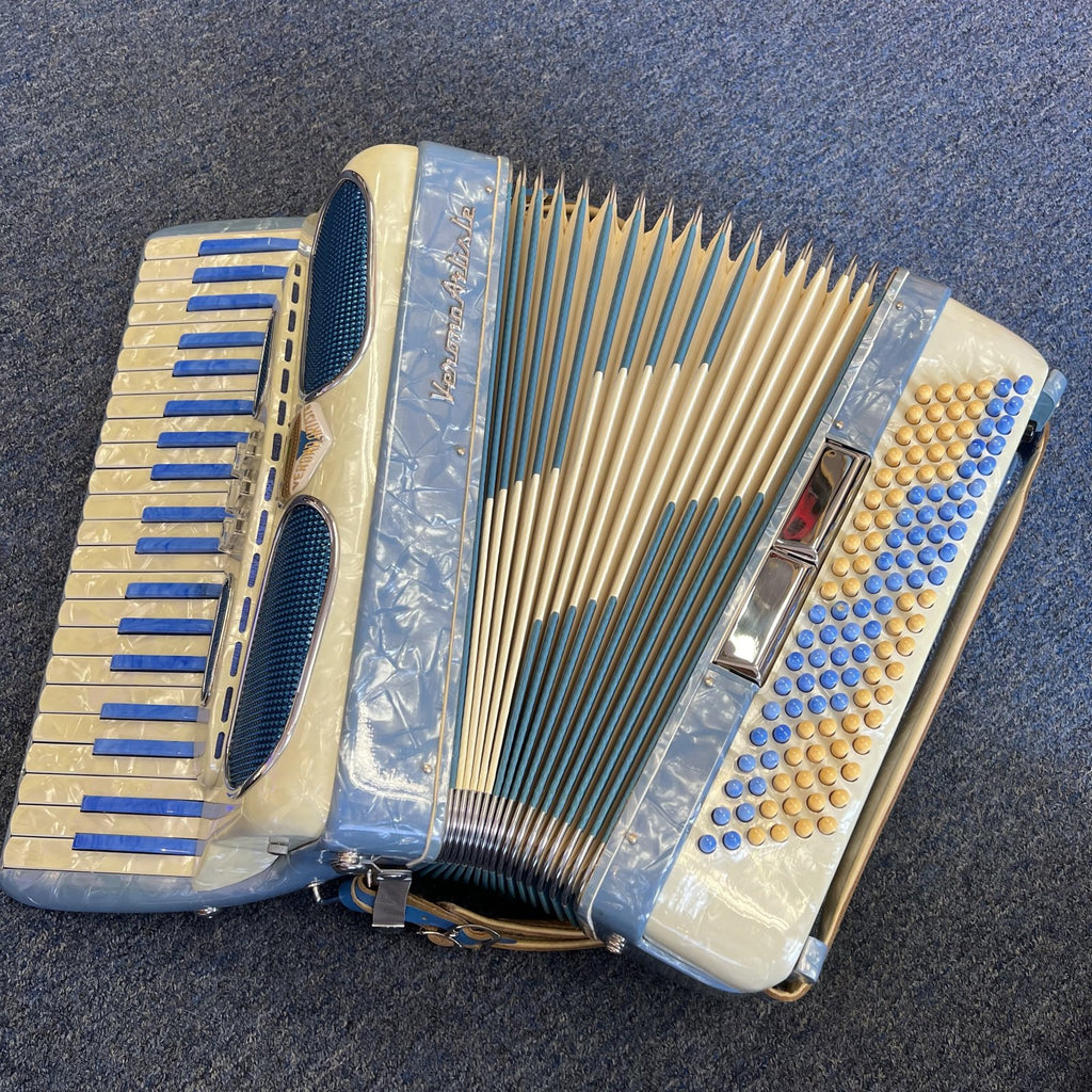 Verona Artiste Piano Accordion 120 Bass Blue Italy 1950s