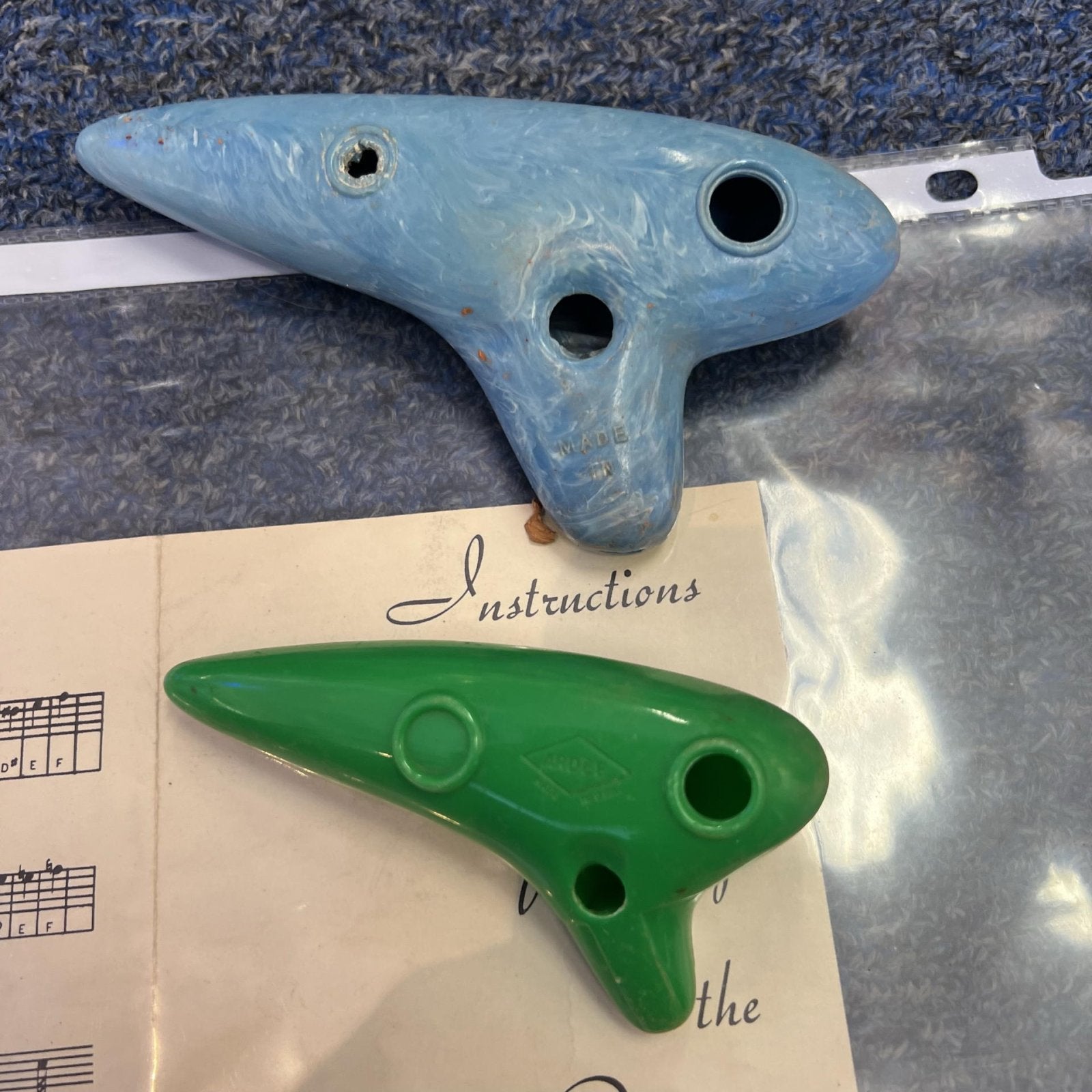 Vintage Ocarinas with instructions Montgomery Ward