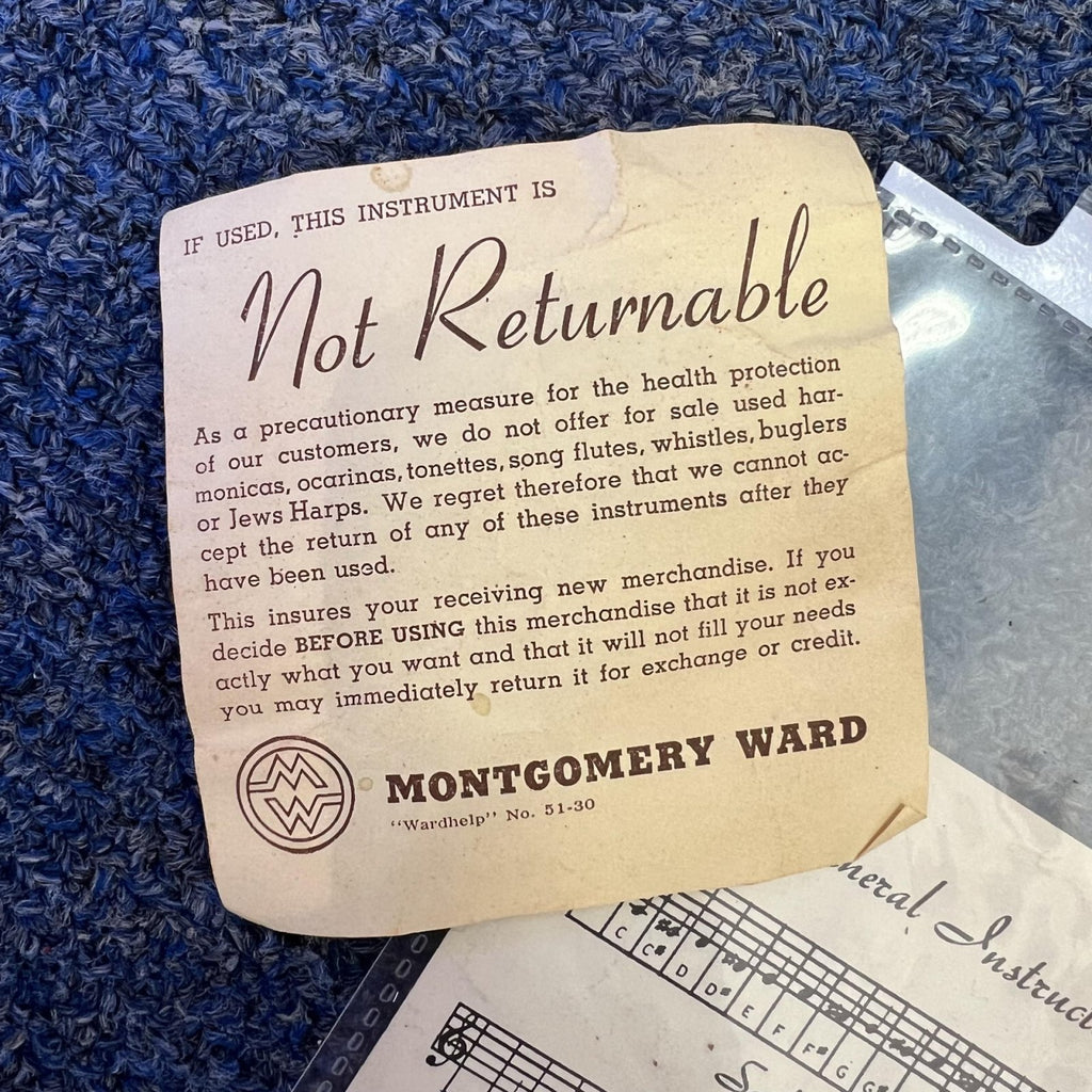 Vintage Ocarinas with instructions Montgomery Ward