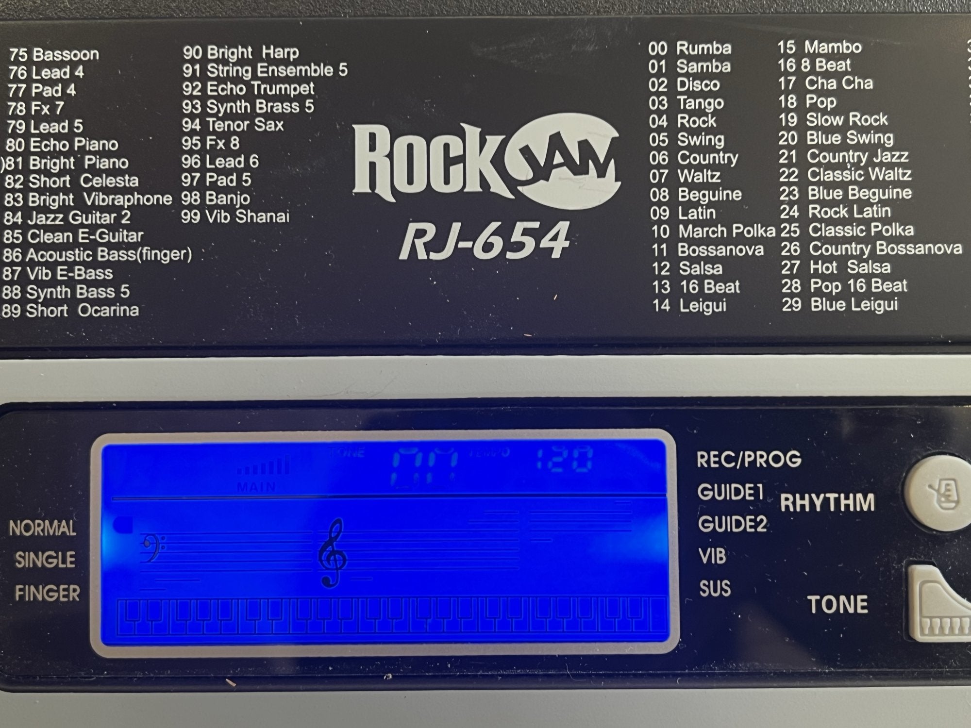 Rockjam RJ-654 Portable Keyboard Used