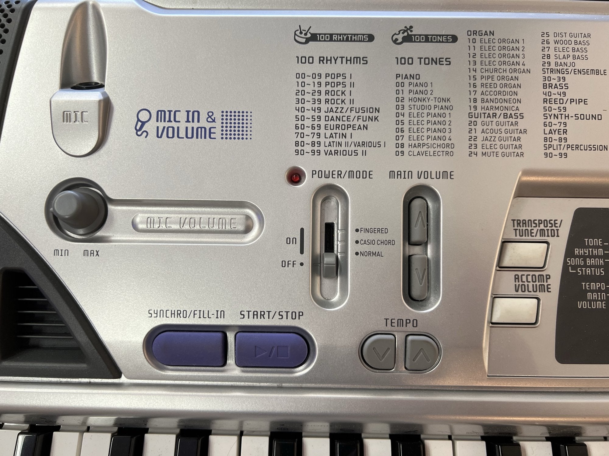 Casio CTK-496 Portable Keyboard 61 keys mint