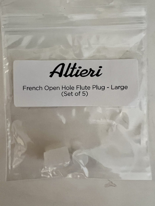French Open Hole Flute Plugs Set of 5 Plastic