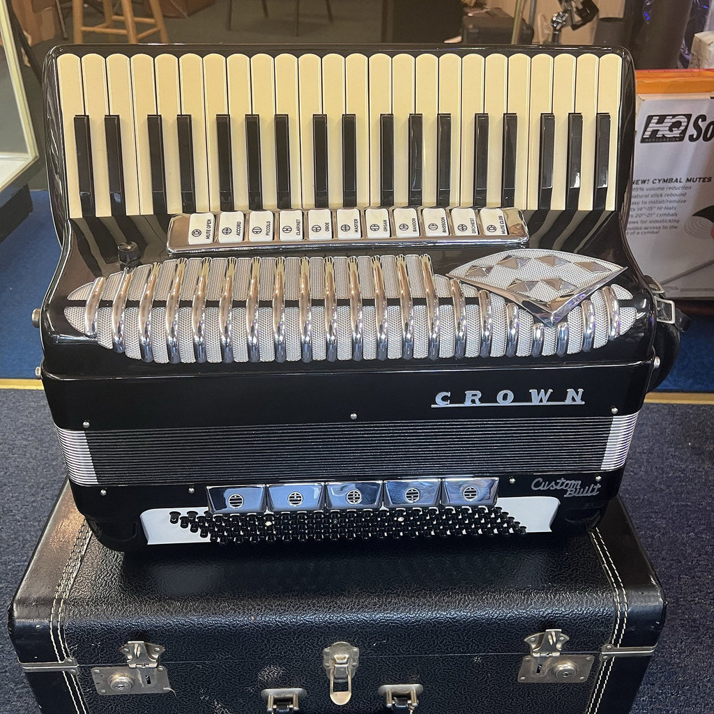 Crown Piano Accordion LMH Full Size 120 bass Black