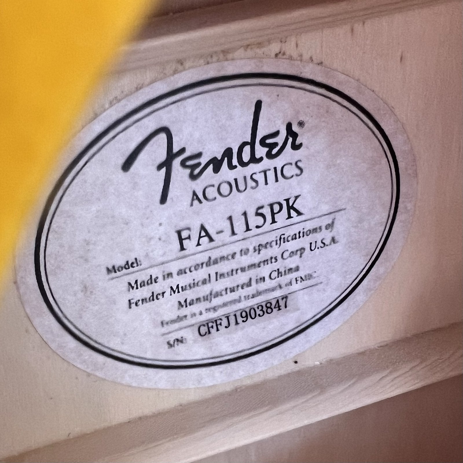 Fender FA-115PK Dreadnought Acoustic Guitar Pack Sunbrust Mint