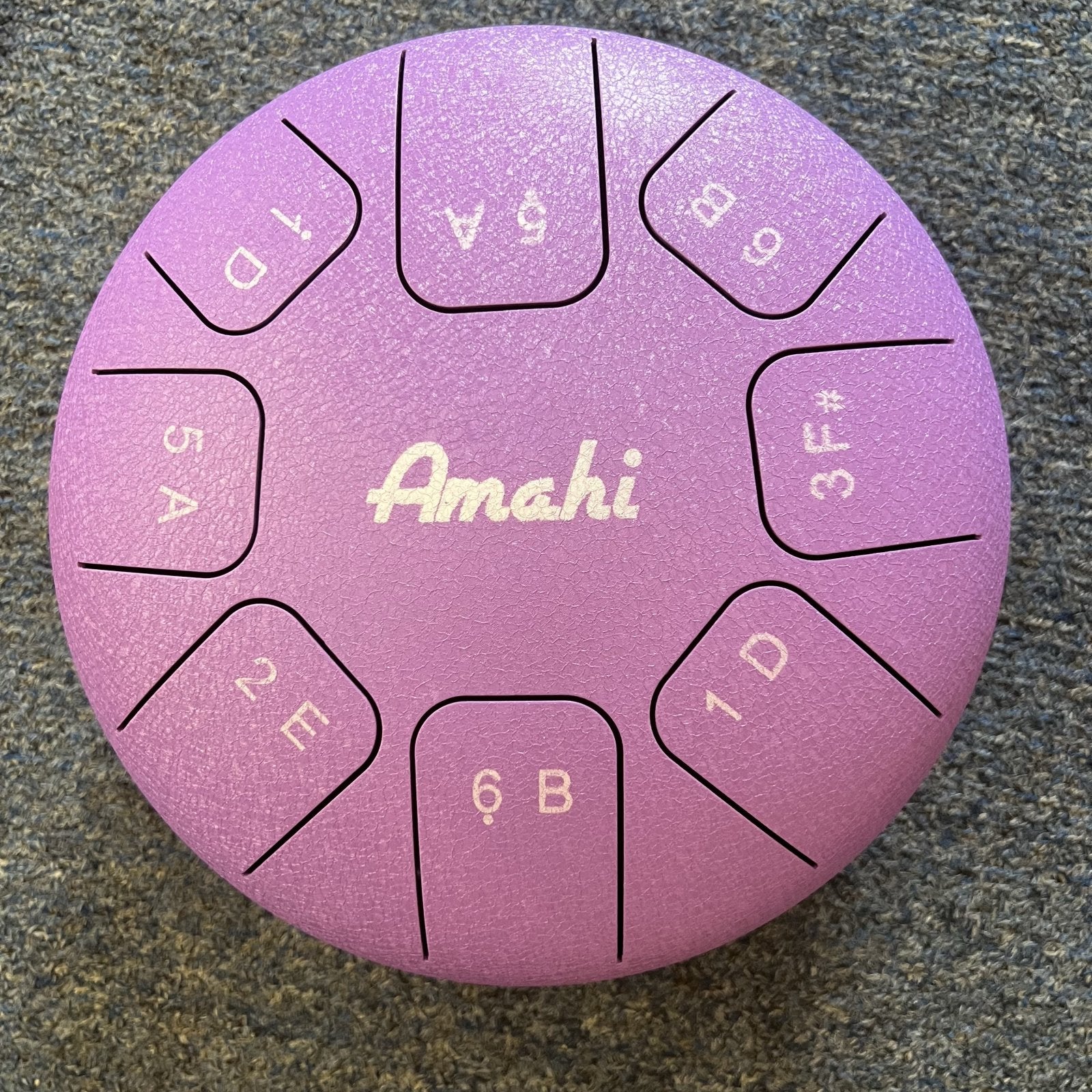 Amahi 10" Steel Tongue Drum - Purple