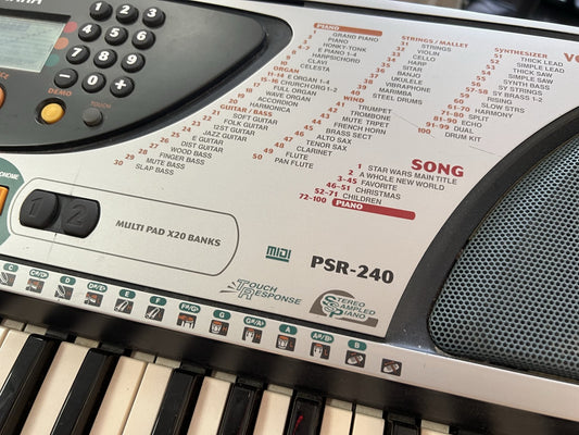 Yamaha PSR-240 Portable Keyboard with MIDI – Used