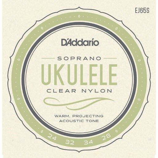 D'Addario Soprano Ukulele Clear Nylon Set