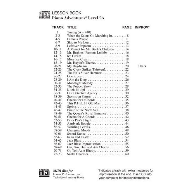Faber Piano Adventures Level 2A - Lesson Book Enhanced CD - 2nd Edition